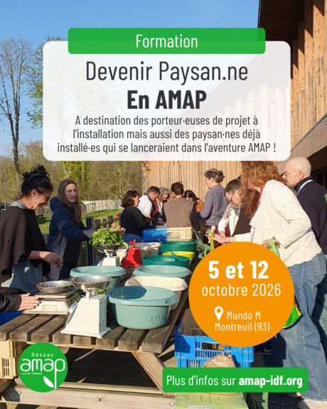 Formation Devenir paysan·ne en AMAP